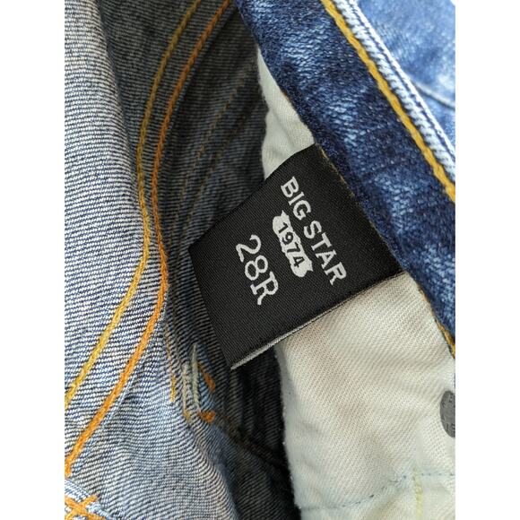 Big Star Denim Jeans Remy Bootcut Low Rise Western Y2K Boho Blue Size 28 - Picture 9 of 13